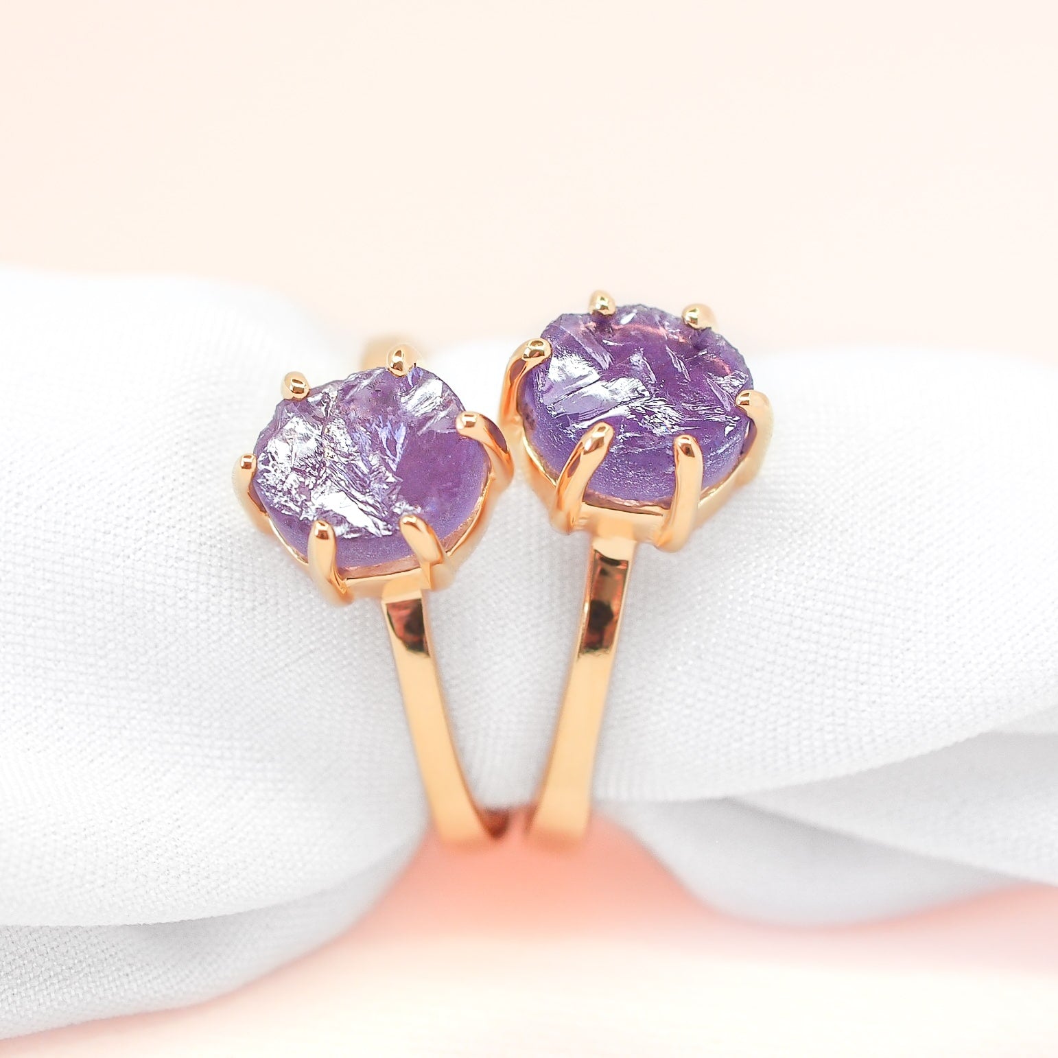 Purple Bliss V Amethyst Ring ADJ