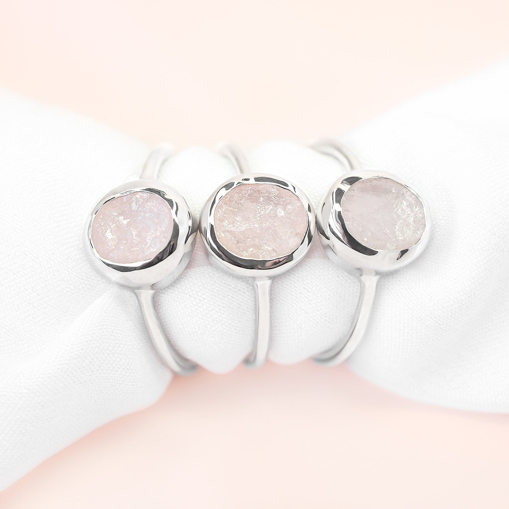 Sample Raw Rose Quartz Ring