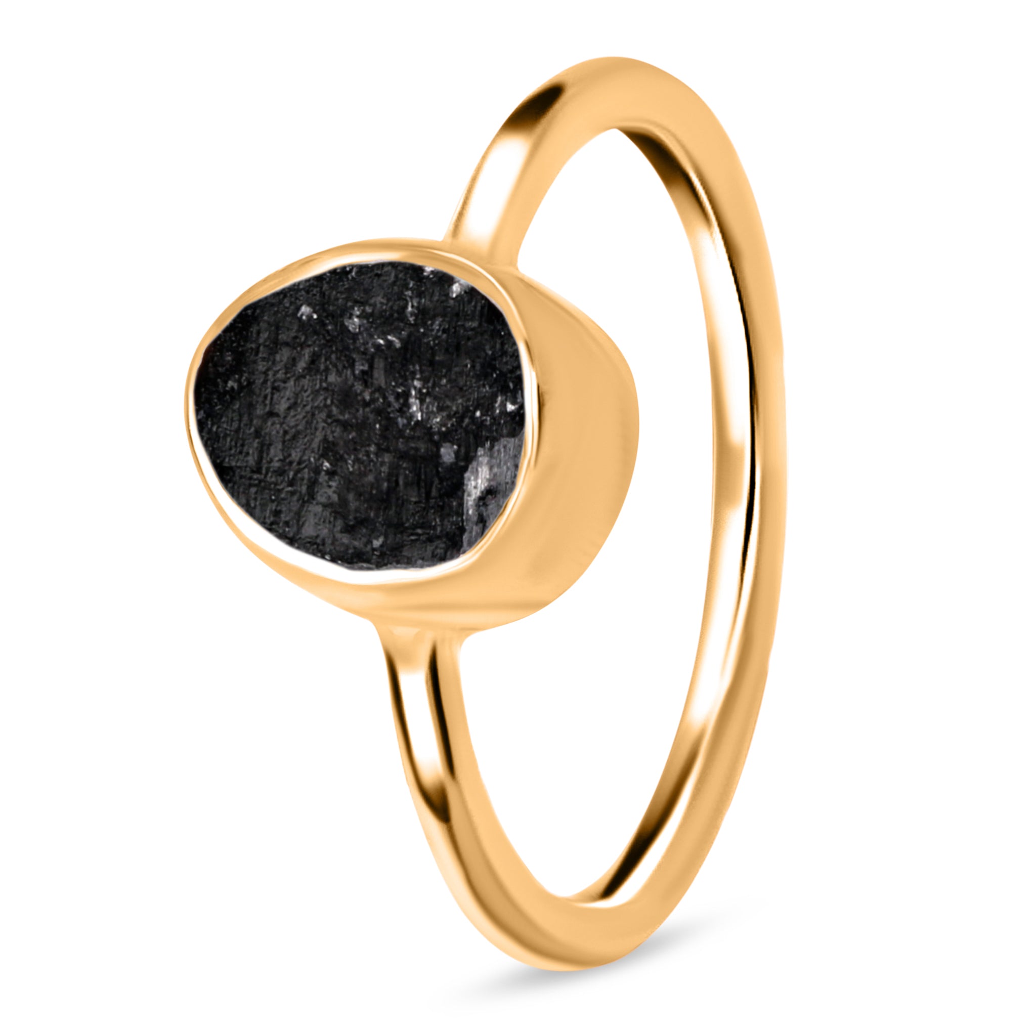 Pollux Black Tourmaline Ring